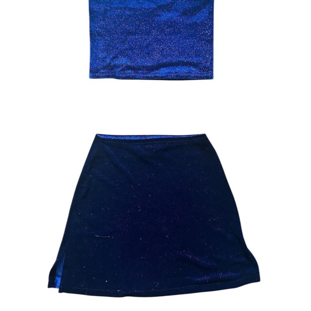 Elegant Blue Women's Skirt Set